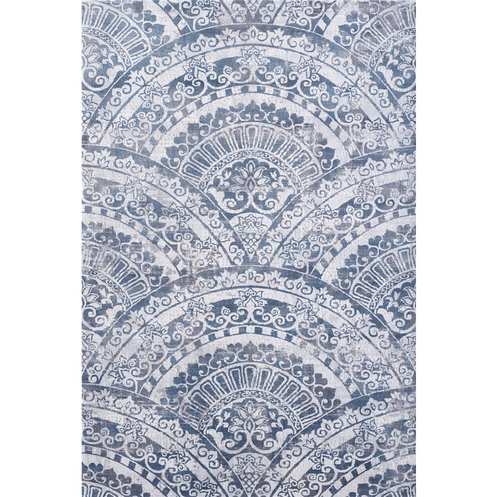 Dynamic Rugs 1670 115 Mosaic 5 Ft. 3 In. X 7 Ft. 7 In. Rectangle Rug in Cream/Grey/Blue